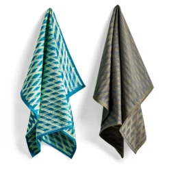 Hay Torchon Tea Towel Marker Diamond Lot De 2