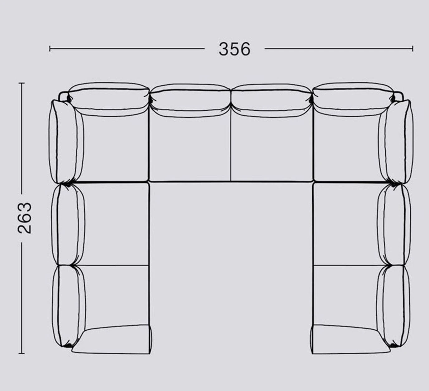 Hay Canapé D'angle Doucle Pandarine / Accoudoir Cylindrique Long 4 Hay Canapé D'angle Doucle Pandarine / Accoudoir Cylindrique Long – Image 2