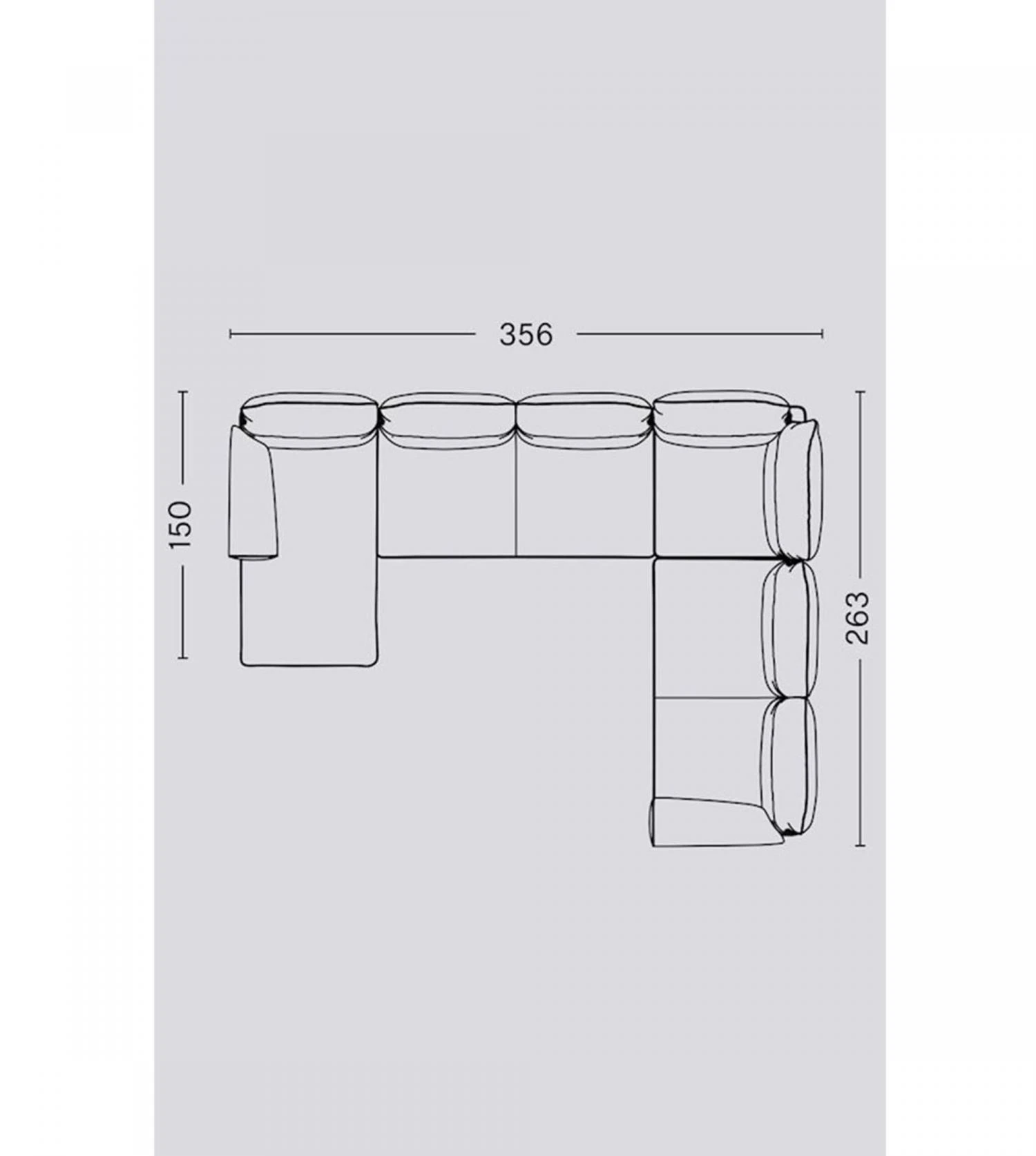 Hay Canapé D'angle Méridienne Pandarine / Accoudoir Cylindrique Long 5 Hay Canapé D'angle Méridienne Pandarine / Accoudoir Cylindrique Long – Image 3