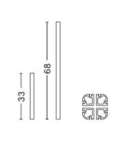 Hay Montant Simple Pour Meuble New Order / Single Profile / Set De 4